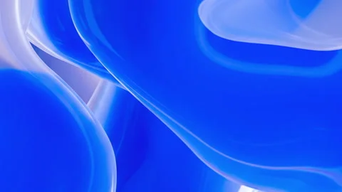 Glossy Blue Liquid Motion with seamless looping 스톡 동영상 303560662