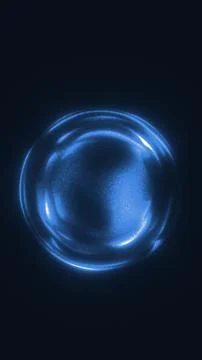 Glossy blue liquid sphere with flowing internal waves and luminous reflecti.. Illustrazione stock