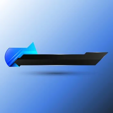 Glossy blue lower third breaking news banner for live video broadcast Stock Illustration