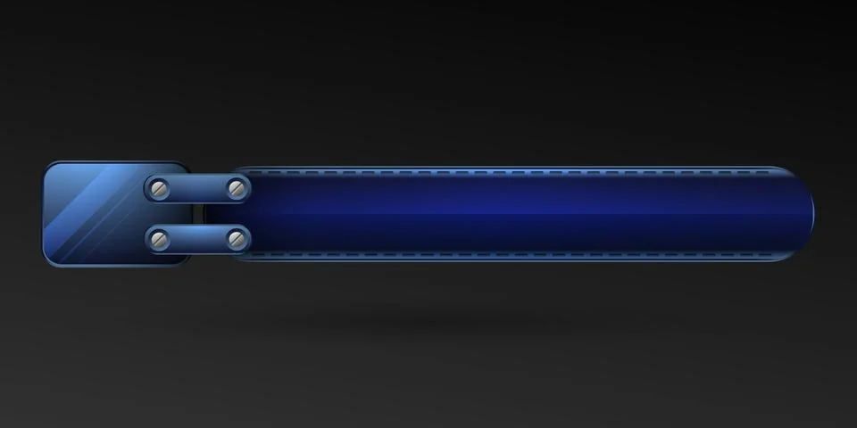 Glossy blue lower third breaking news screen title banner bar template Stock Illustration