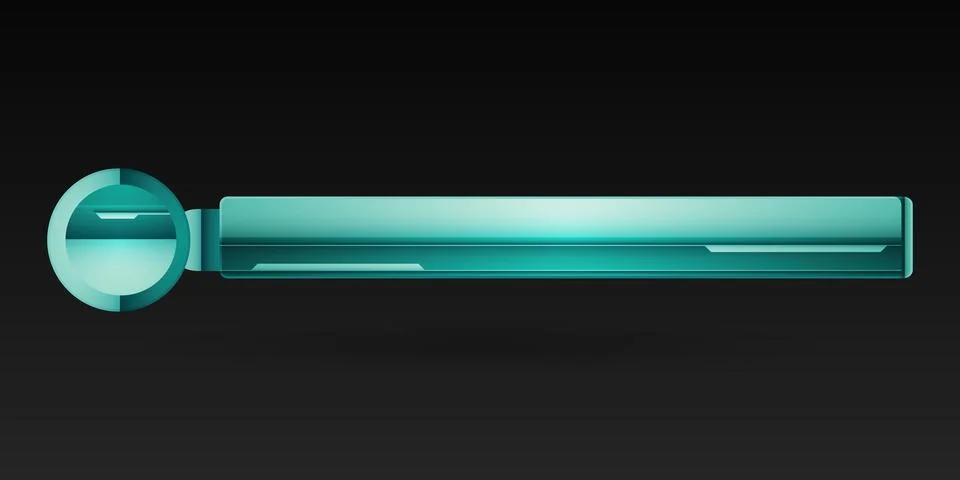 Glossy blue lower third technology screen title banner bar template Stock Illustration