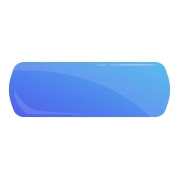 Glossy blue rounded rectangle button showing gradient colors Illustrazione stock