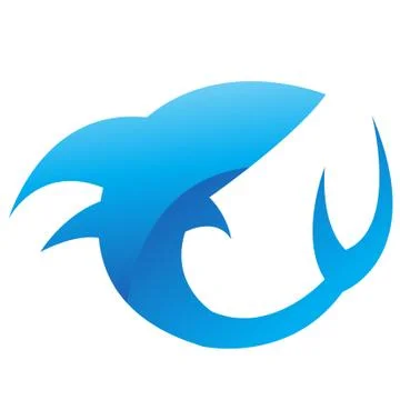 Glossy blue shark Stock Illustration