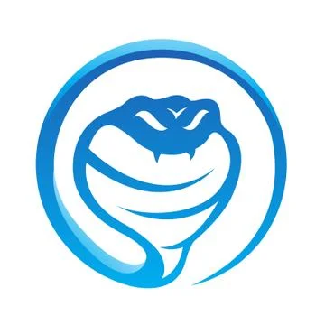 Glossy blue snake Stock Illustration