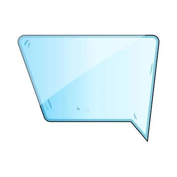 Glossy blue speech bubble communicating ideas Ilustración de archivo