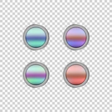 Glossy blur button icon shape collection design Illustrazione stock