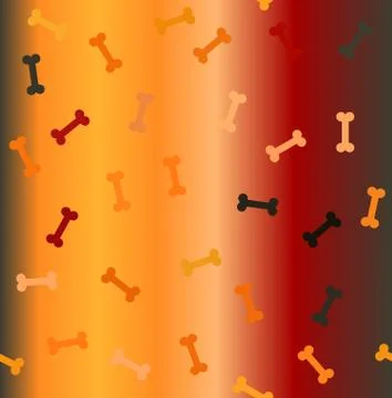 Glossy bone pattern. Seamless vector Stock Illustration