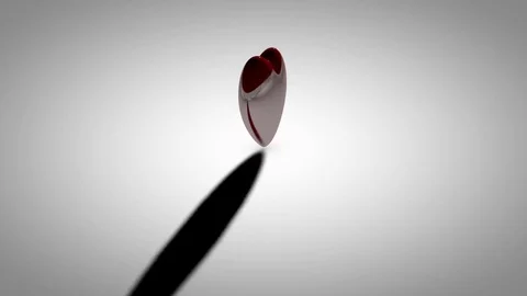 Glossy Broken Heart Stock Footage 71124491