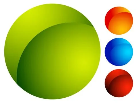 Glossy button / badge shape, background in 3 color 스톡 일러스트