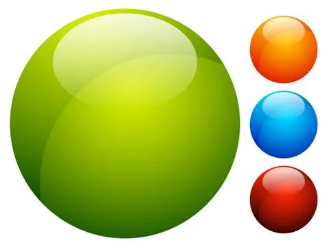 Glossy button / badge shape, background in 3 color Illustrazione stock