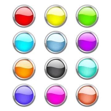 Glossy buttons Stock Illustration