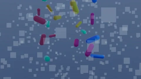 Glossy Capsule Rain 4K Stock Footage 338382869