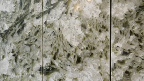 Glossy ceramic granite tiles surface with white, black and brown pattern used Stock Footage 249491999