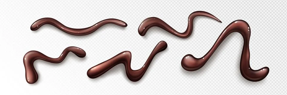 Glossy chocolate sauce drop patterns Illustrazione stock