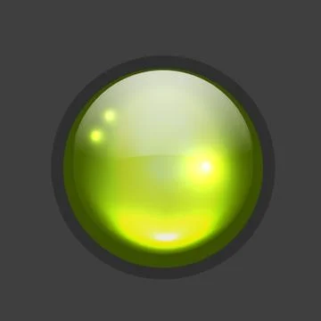 Glossy circle button for your design Stock Illustration