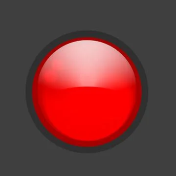 Glossy circle button for your design Stock Illustration