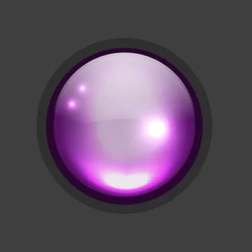 Glossy circle button for your design Stock Illustration