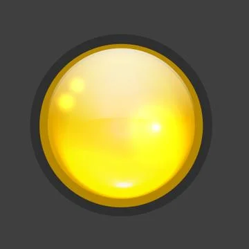 Glossy circle button for your design Stock Illustration