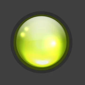 Glossy circle button for your design Stock Illustration