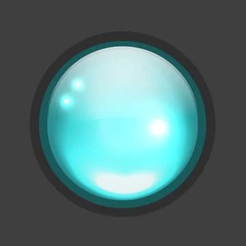 Glossy circle button for your design Stock Illustration