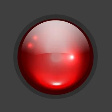 Glossy circle button for your design Stock Illustration