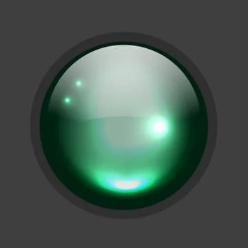 Glossy circle button for your design 库存插图