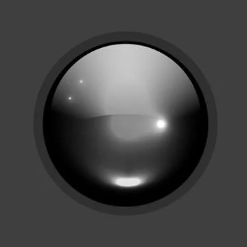 Glossy circle button for your design Stock Illustration