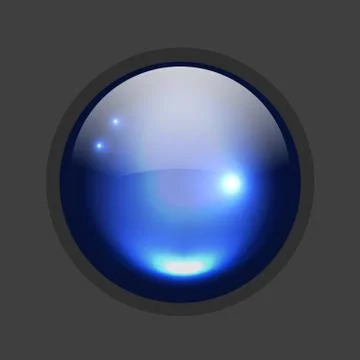 Glossy circle button for your design Stock Illustration