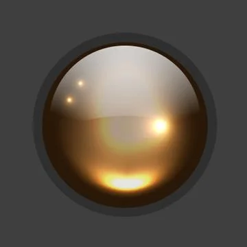 Glossy circle button for your design Stock Illustration