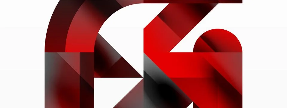 Glossy circle, square, triangle shapes minimalist geometric backdrop. Sleek Stock Illustration