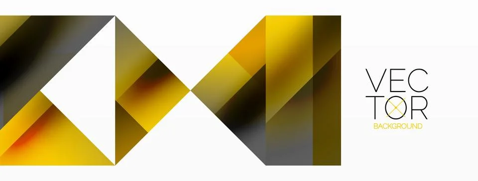 Glossy circle, square, triangle shapes minimalist geometric backdrop. Sleek Stock Illustration