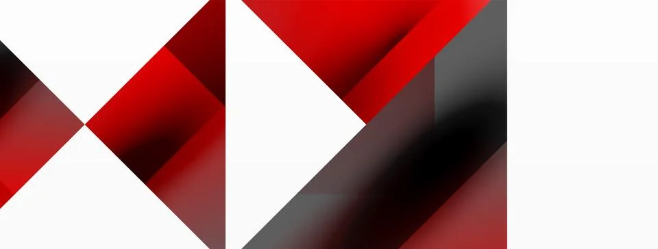 Glossy circle, square, triangle shapes minimalist geometric backdrop. Sleek Stock Illustration