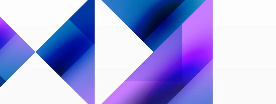 Glossy circle, square, triangle shapes minimalist geometric backdrop. Sleek Stock Illustration