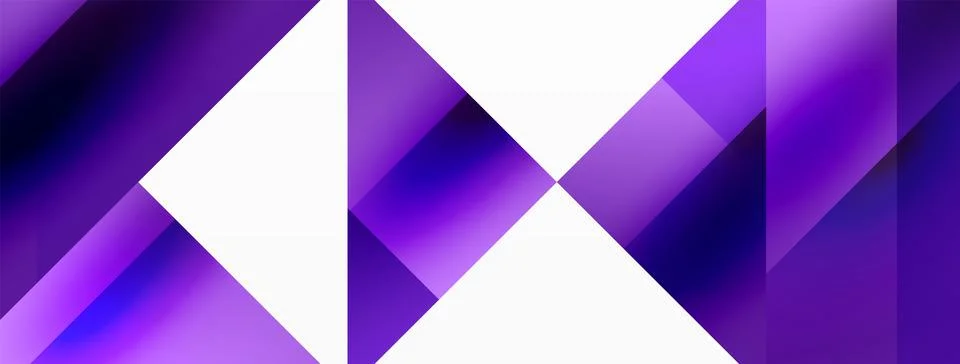 Glossy circle, square, triangle shapes minimalist geometric backdrop. Sleek Stock Illustration