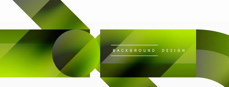 Glossy circle, square, triangle shapes minimalist geometric backdrop. Sleek 库存插图