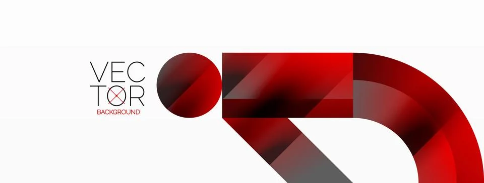 Glossy circle, square, triangle shapes minimalist geometric backdrop. Sleek 库存插图