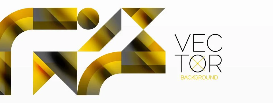Glossy circle, square, triangle shapes minimalist geometric backdrop. Sleek Illustrazione stock