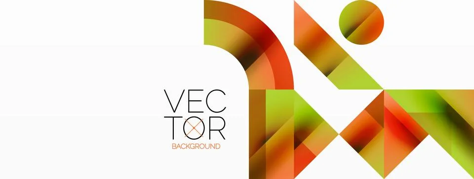 Glossy circle, square, triangle shapes minimalist geometric backdrop. Sleek Stock Illustration