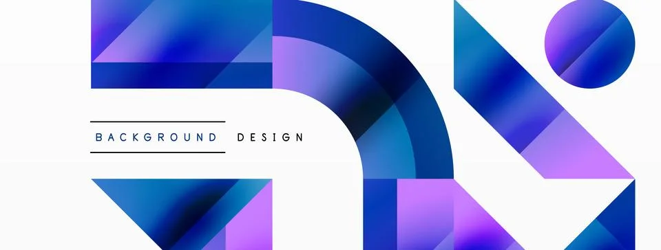 Glossy circle, square, triangle shapes minimalist geometric backdrop. Sleek イラスト素材