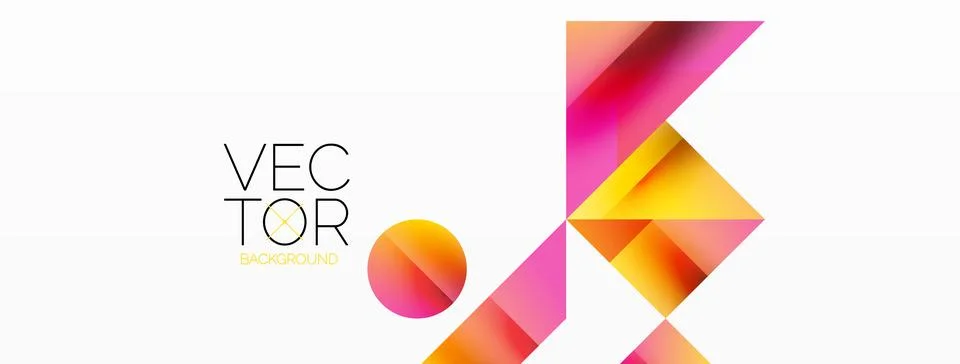 Glossy circle, square, triangle shapes minimalist geometric backdrop. Sleek 库存插图