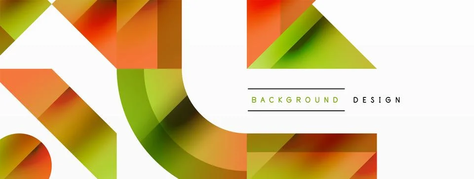 Glossy circle, square, triangle shapes minimalist geometric backdrop. Sleek 库存插图