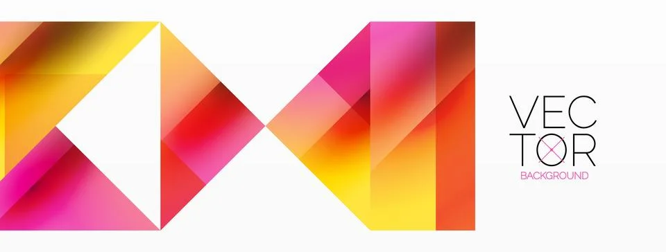 Glossy circle, square, triangle shapes minimalist geometric backdrop. Sleek 库存插图