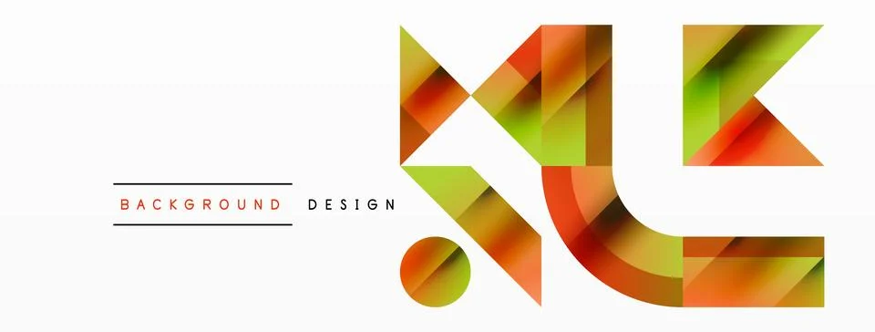 Glossy circle, square, triangle shapes minimalist geometric backdrop. Sleek Stock Illustration