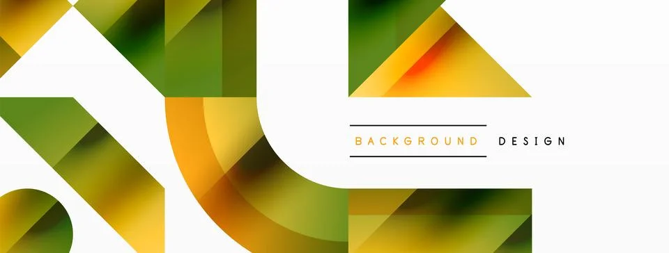 Glossy circle, square, triangle shapes minimalist geometric backdrop. Sleek Stock Illustration
