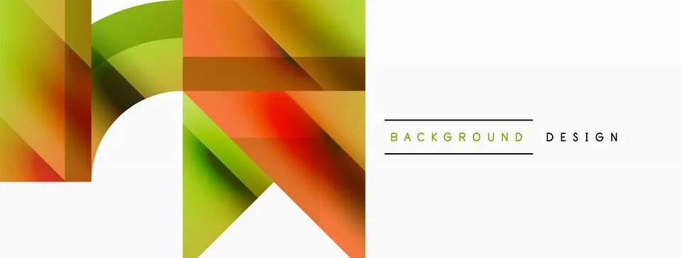 Glossy circle, square, triangle shapes minimalist geometric backdrop. Sleek Stock Illustration