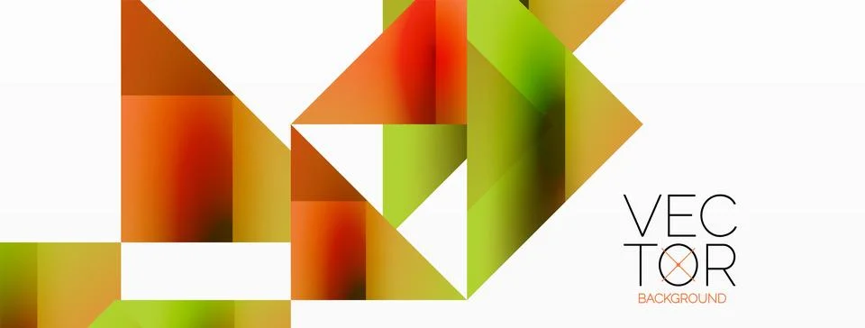 Glossy circle, square, triangle shapes minimalist geometric backdrop. Sleek 库存插图