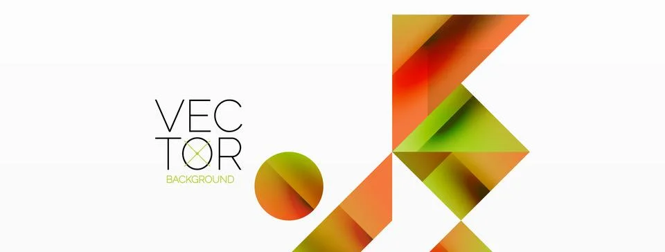 Glossy circle, square, triangle shapes minimalist geometric backdrop. Sleek Stock Illustration