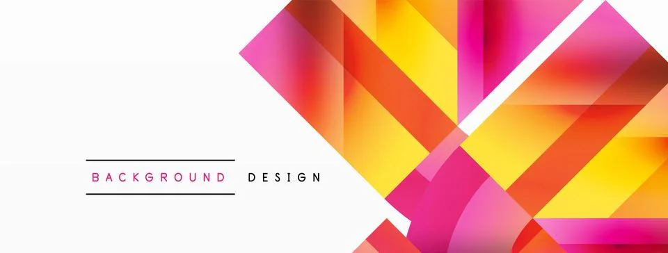 Glossy circle, square, triangle shapes minimalist geometric backdrop. Sleek 库存插图