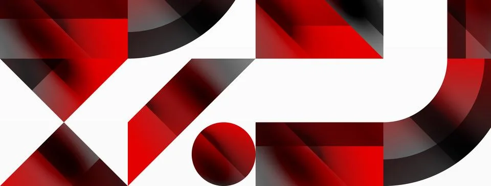 Glossy circle, square, triangle shapes minimalist geometric backdrop. Sleek 스톡 일러스트