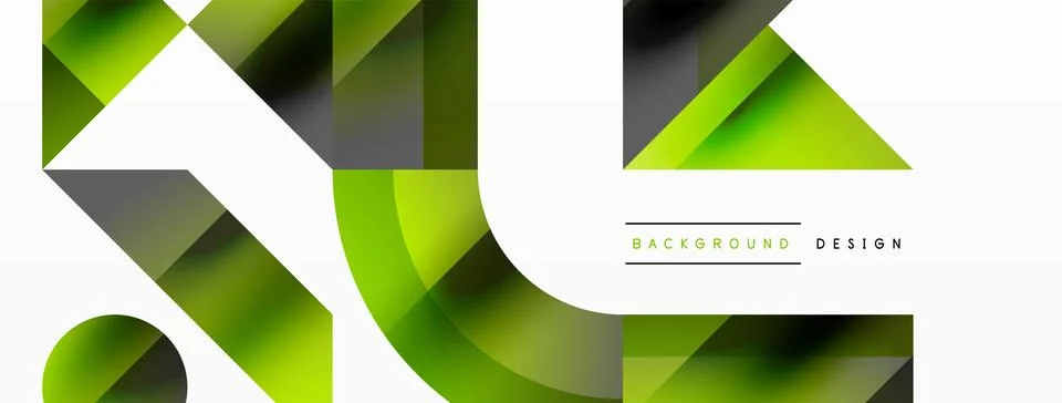 Glossy circle, square, triangle shapes minimalist geometric backdrop. Sleek Stock Illustration